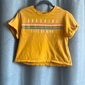 Women’s $20 Sunshine State of Mind crop top size Medium short sleeve